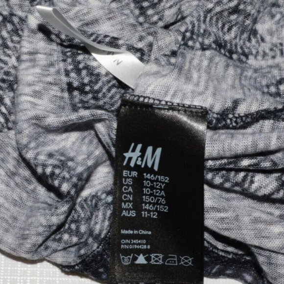 ISABEL MARANT POUR H&M SIZE YOUTH 10 12 WOMENS XS FEATHER PRINT BLOUSE TOP TEE - Picture 8 of 8